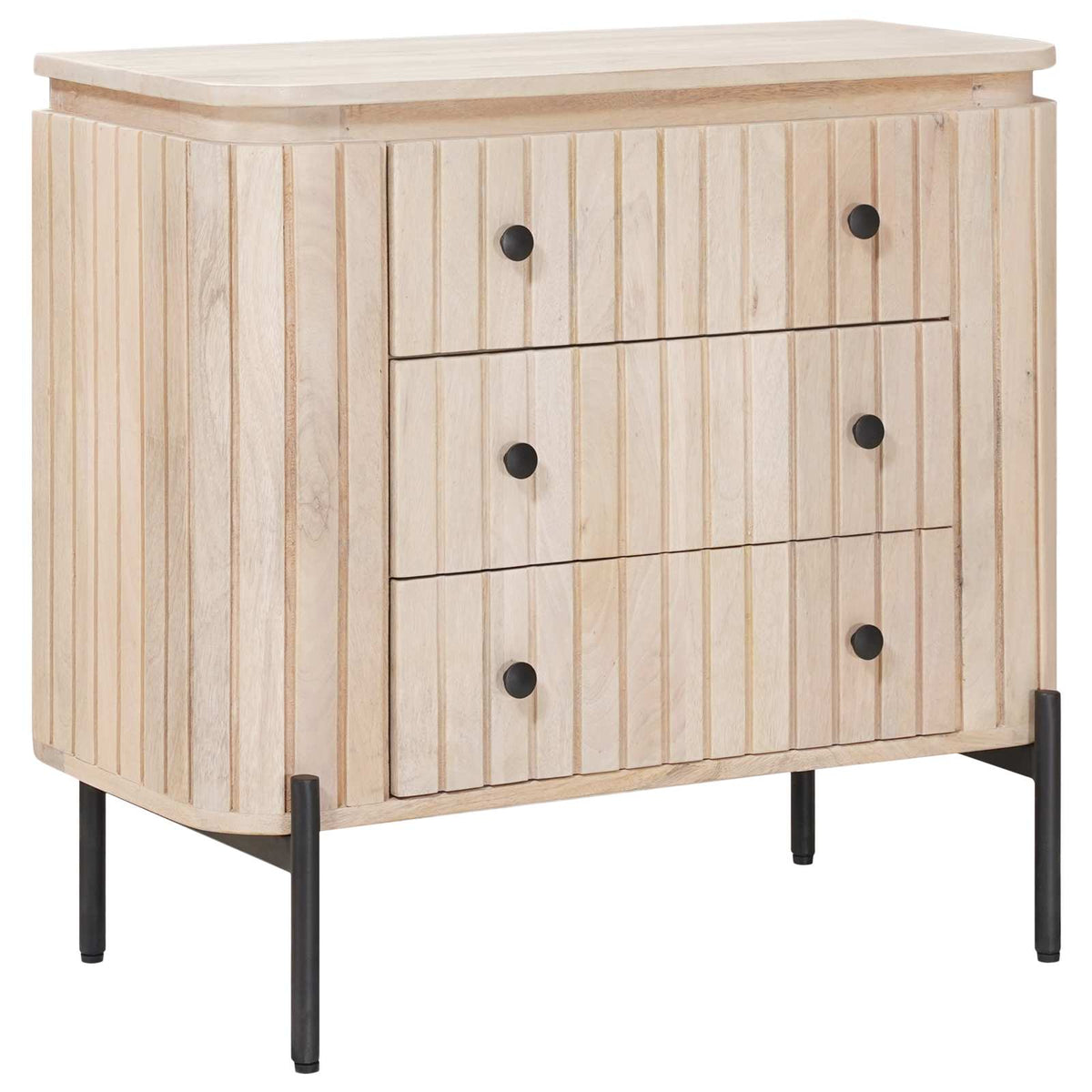 Skuffeskab 70 x 30 x 65 cm Massivt Mango Træ og Ingeniørtræ