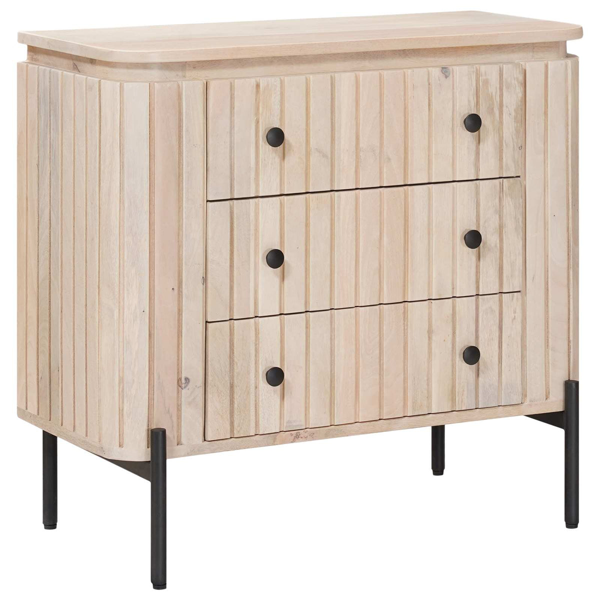 Skuffeskab 70 x 30 x 65 cm Massivt Mango Træ og Ingeniørtræ