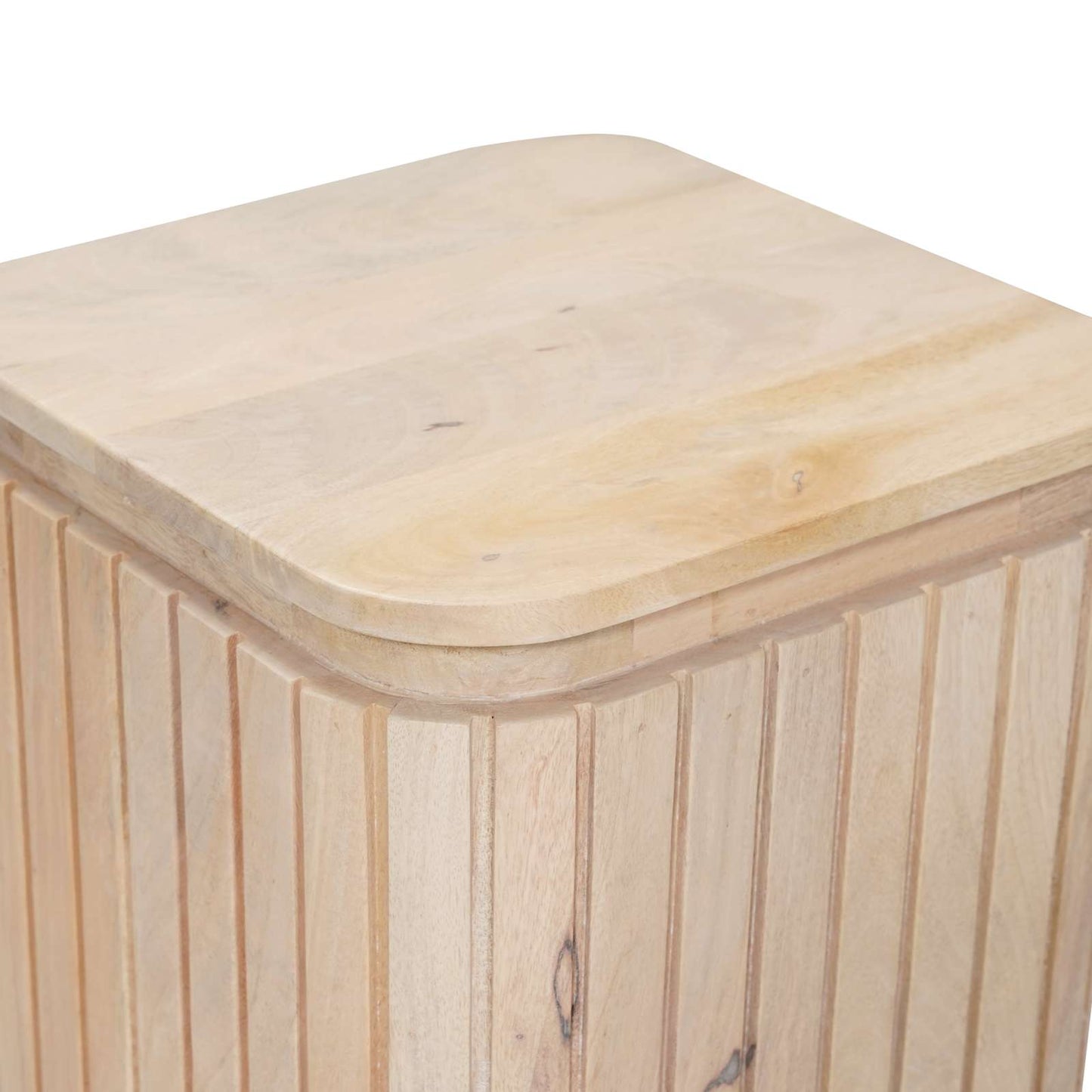 Håndlavet sidebord sæt 2 stk. Hvid 45 x 45 x 45 cm