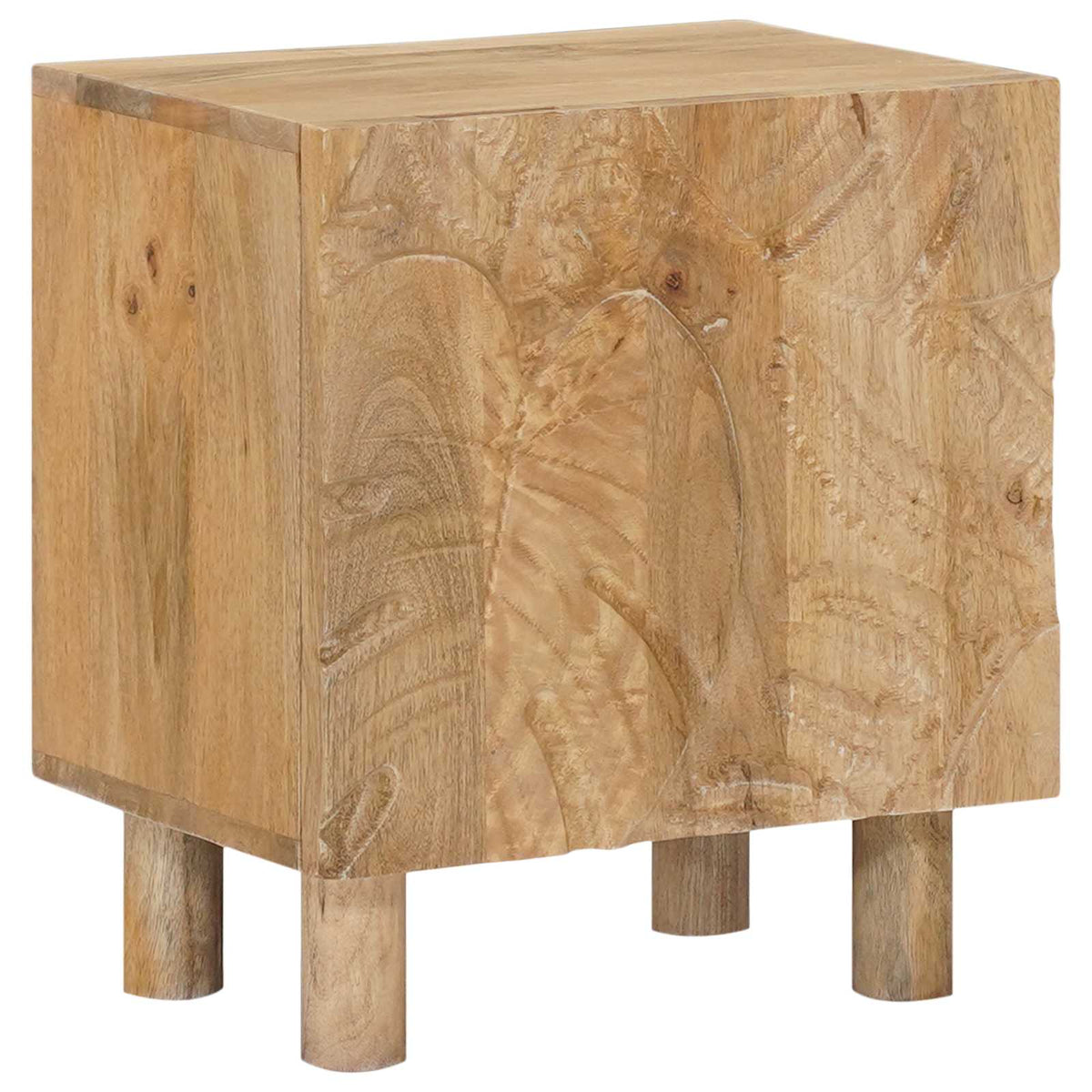 Håndlavet natbord Teakbrun 40 x 30 x 45 cm Massivt mangotræ