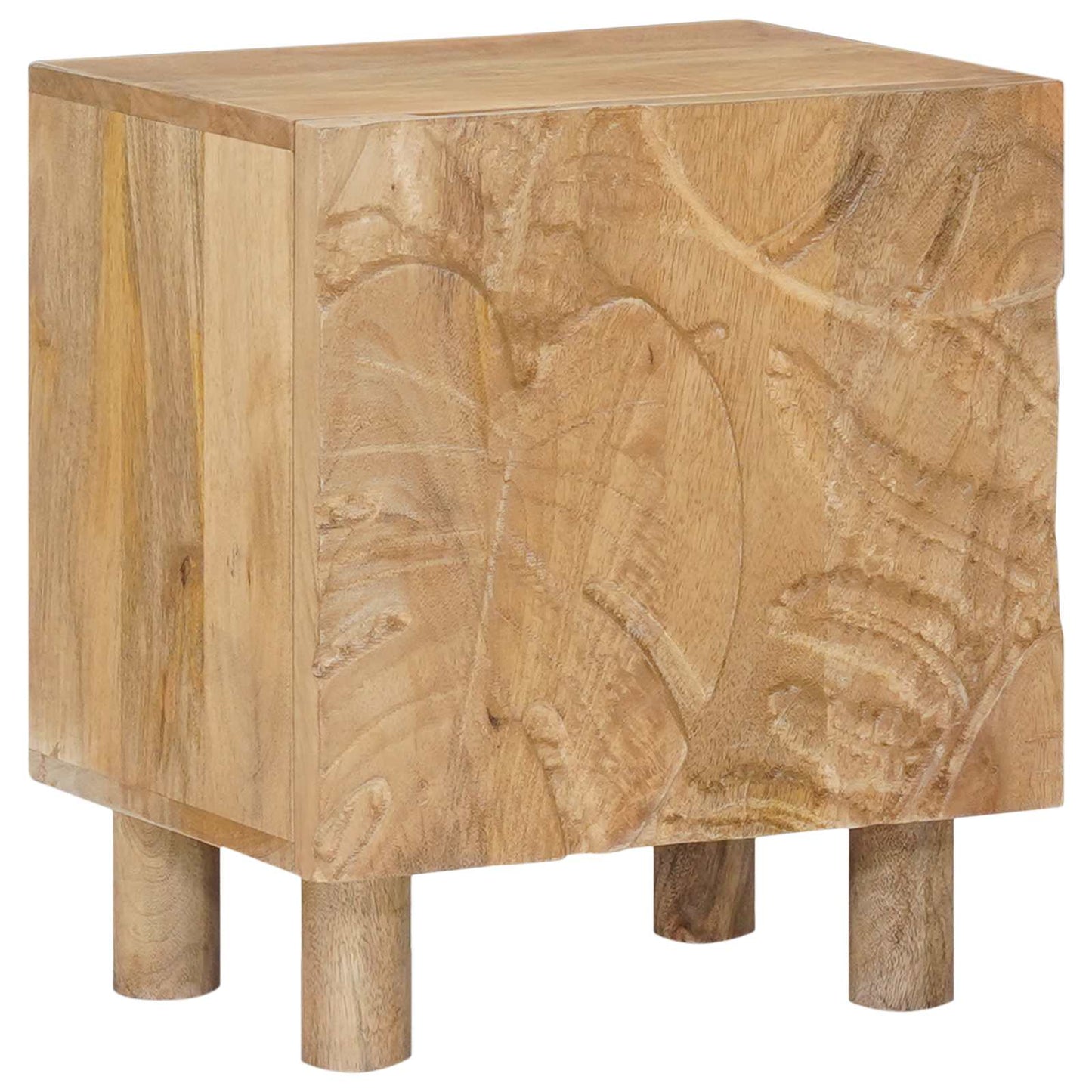 Håndlavet natbord Teakbrun 40 x 30 x 45 cm Massivt mangotræ