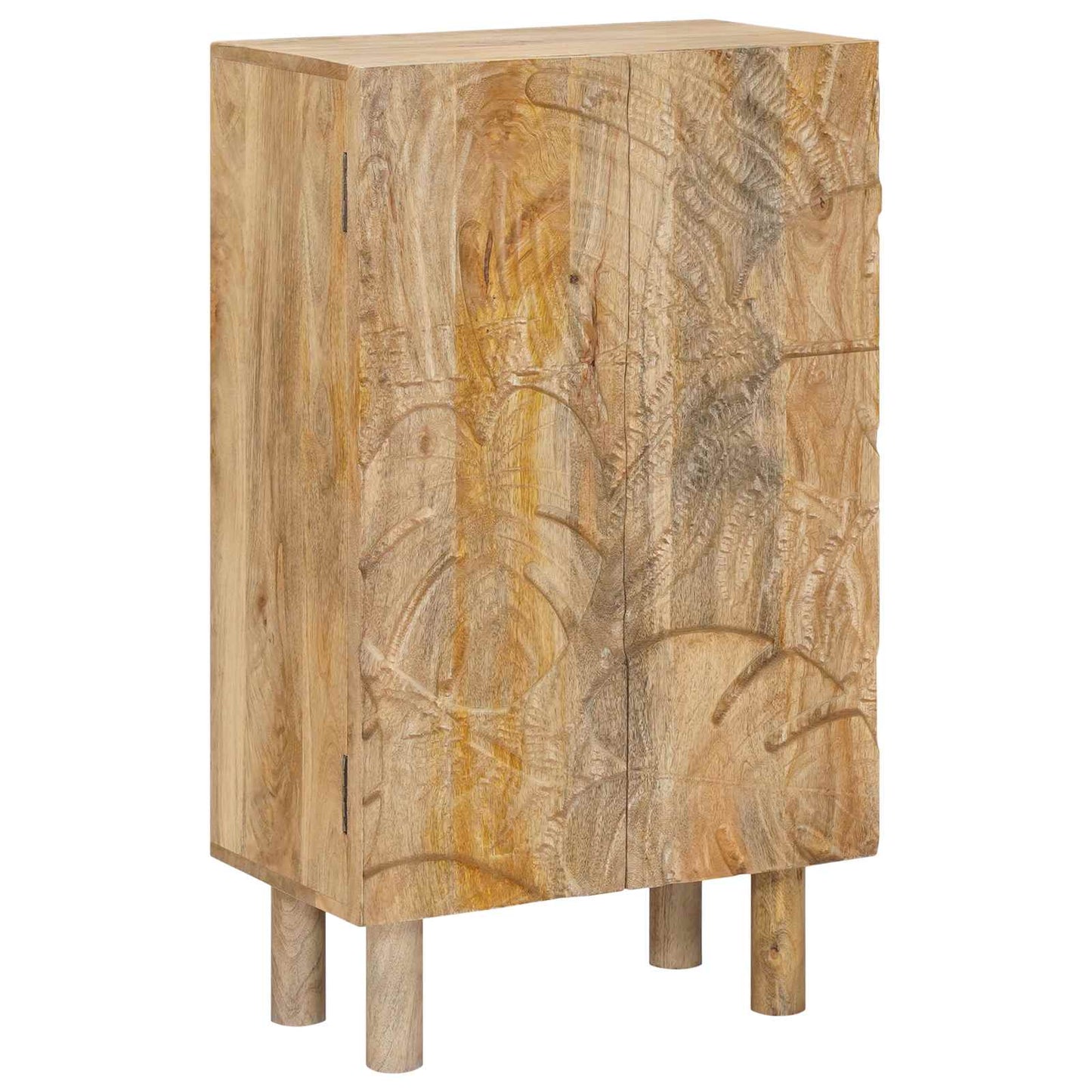 Highboard 53 x 30 x 90 cm Massivt Mango Træ og Ingeniørtræ