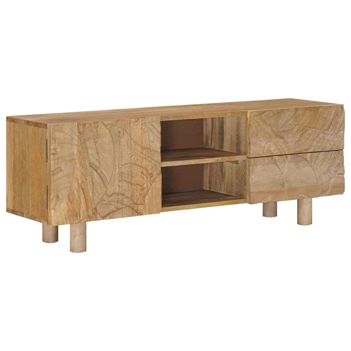 TV-skab 110 x 30 x 40 cm Massivt Mango Træ og Ingeniørtræ