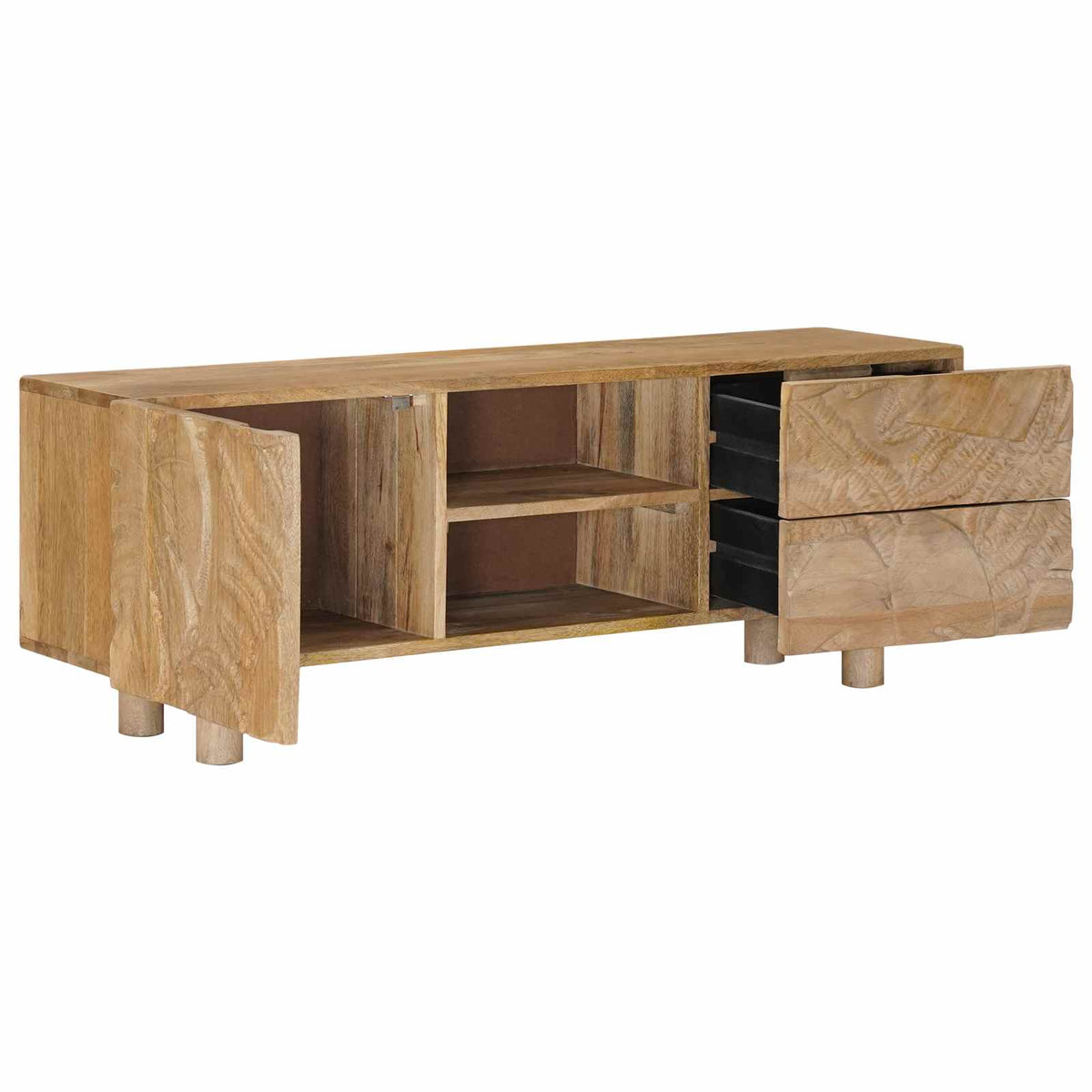 TV-skab 110 x 30 x 40 cm Massivt Mango Træ og Ingeniørtræ