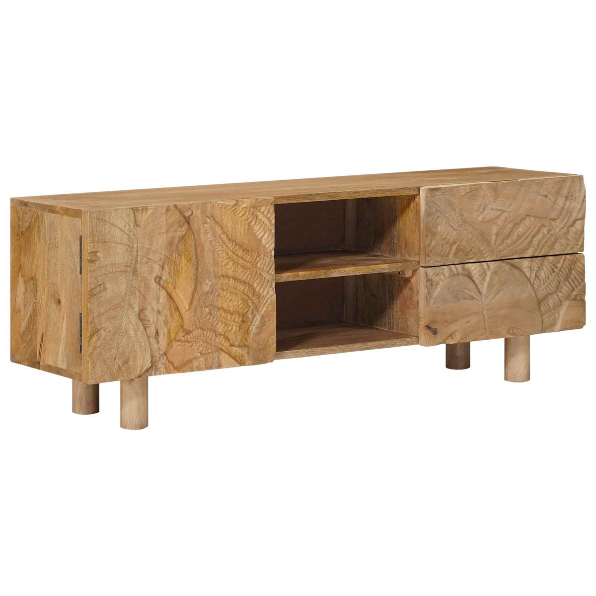 TV-skab 110 x 30 x 40 cm Massivt Mango Træ og Ingeniørtræ
