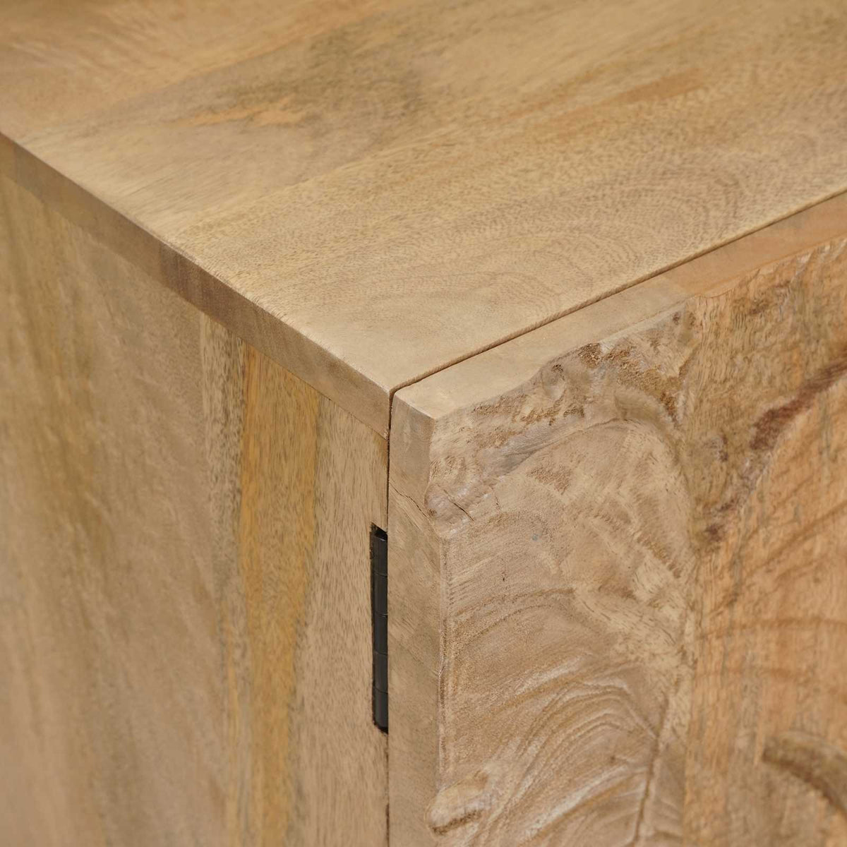 Væg TV Skab 100 x 30 x 35 cm Massivt Mango Træ og Ingeniørtræ