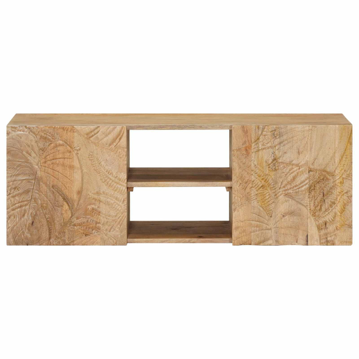 Væg TV Skab 100 x 30 x 35 cm Massivt Mango Træ og Ingeniørtræ