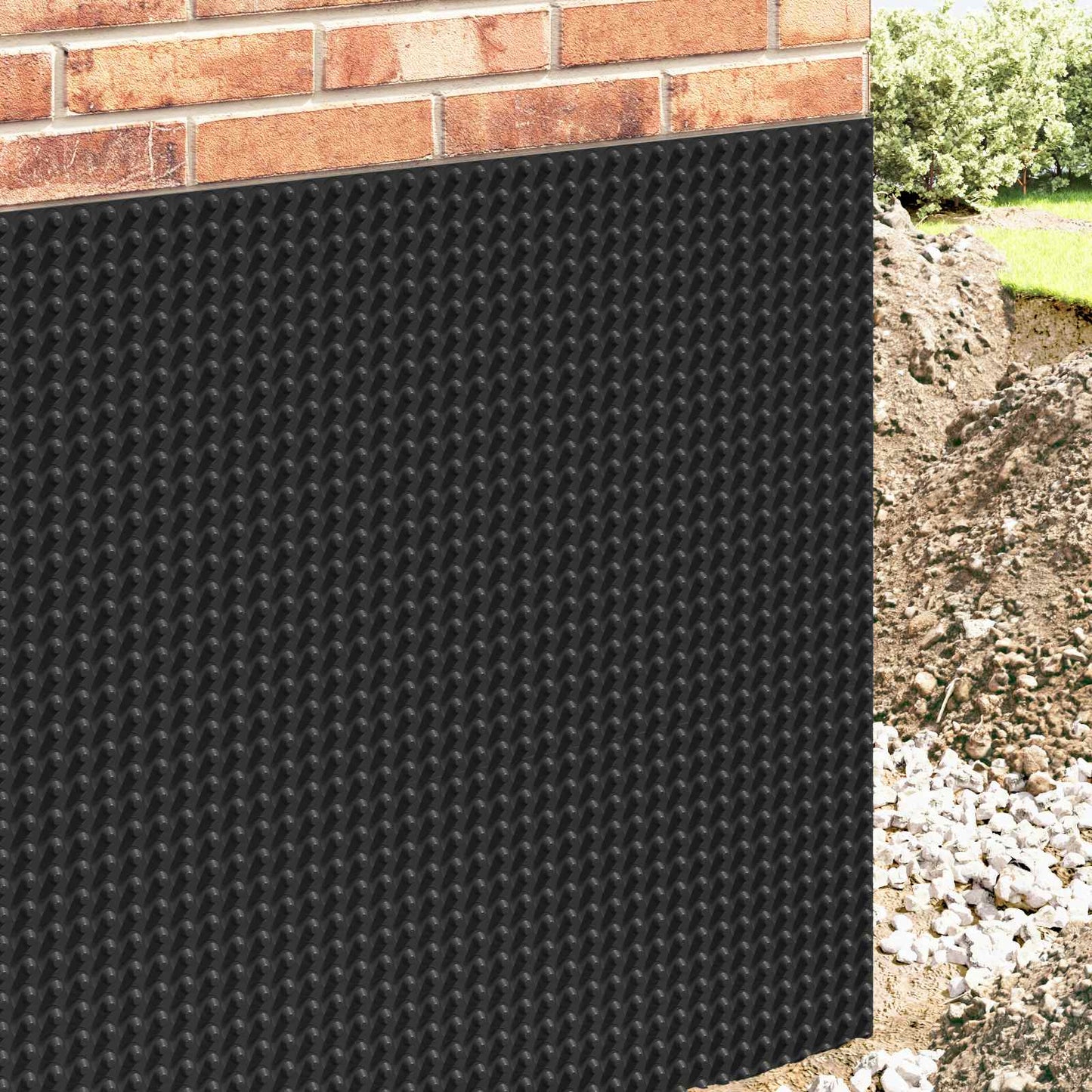 Dimpled Drænplade Sort 0,5 x 20 m HDPE