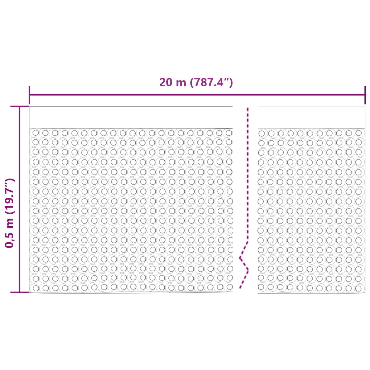 Dimpled Drænplade 2 stk. Sort 0,5 x 20 m HDPE