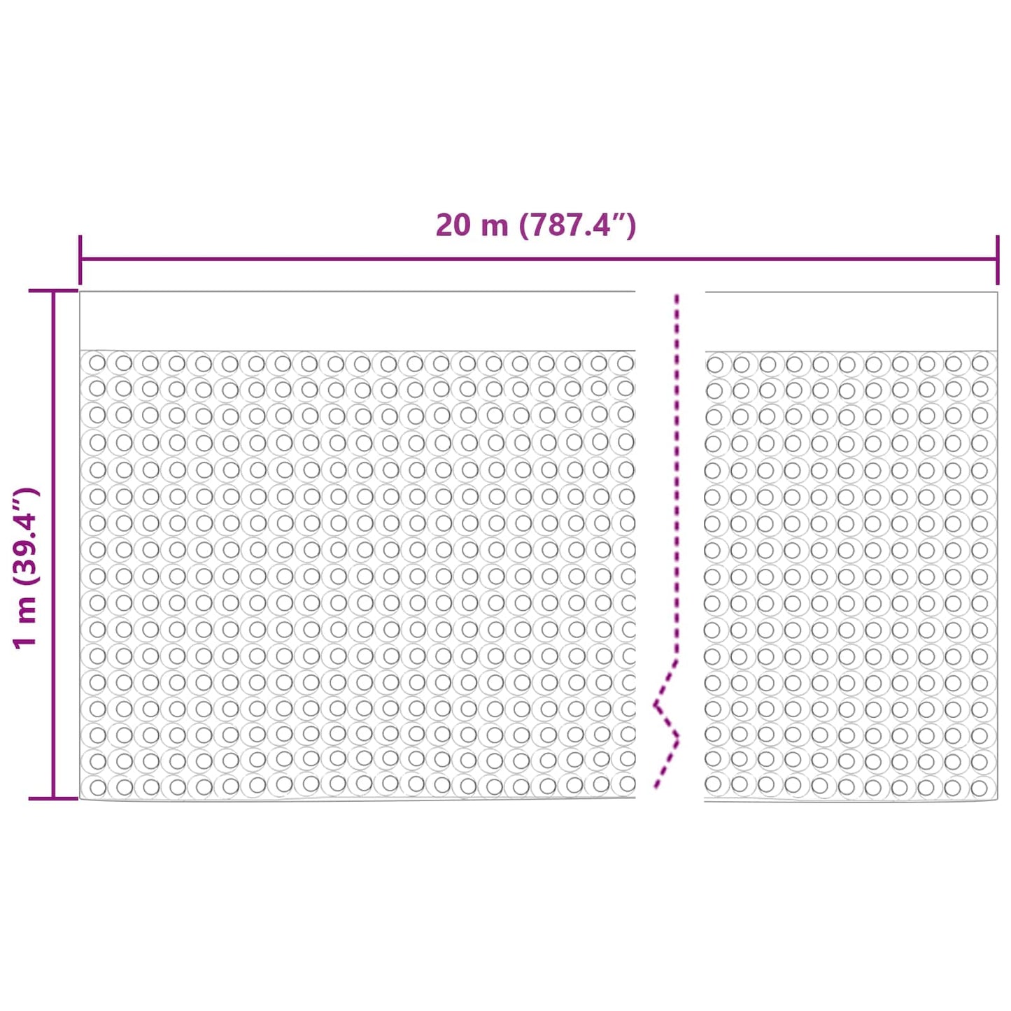 Dimpled Drænplade Sort 1 x 20 m HDPE