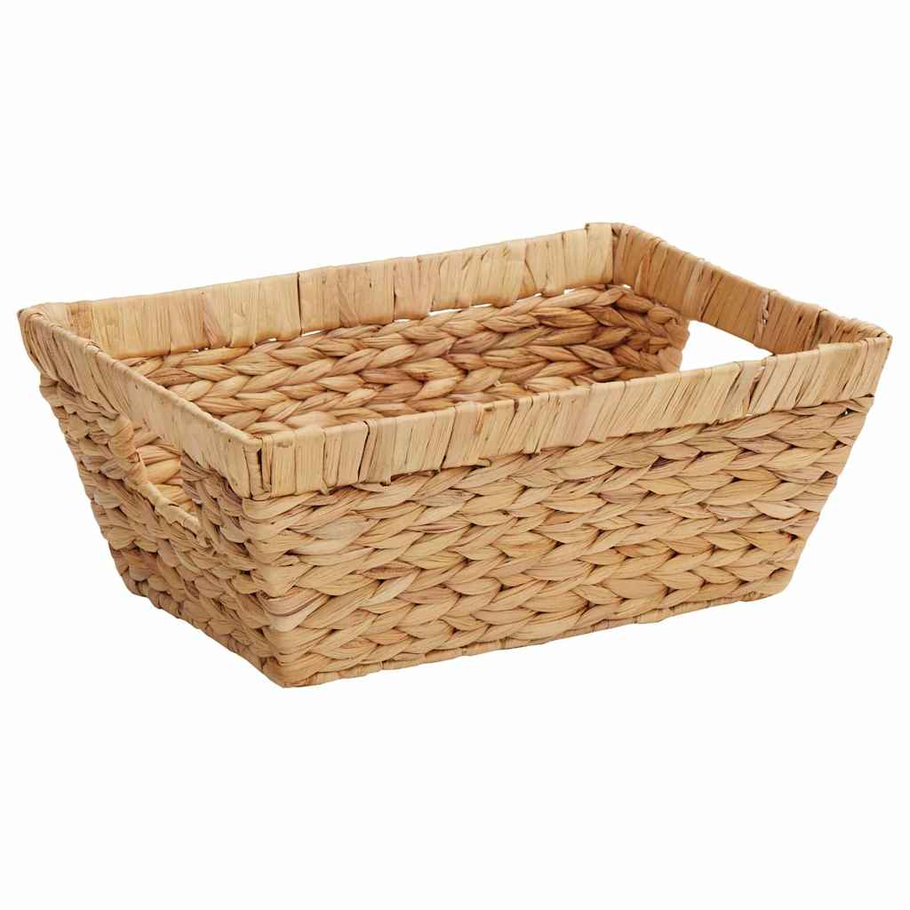 Opbevaringskurve 2 stk. Vandhyacint 38 x 28 x 15 cm Naturfarvet