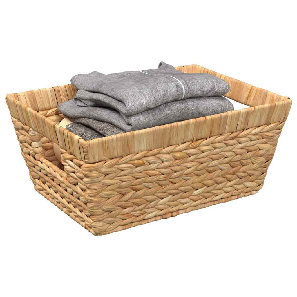 Opbevaringskurve 2 stk. Vandhyacint 38 x 28 x 15 cm Naturfarvet