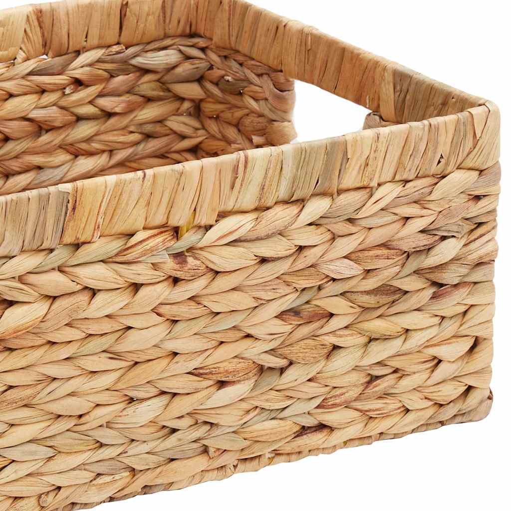 Opbevaringskurve 3 stk. Vandhyacint 40 x 30 x 18 cm Naturfarvet