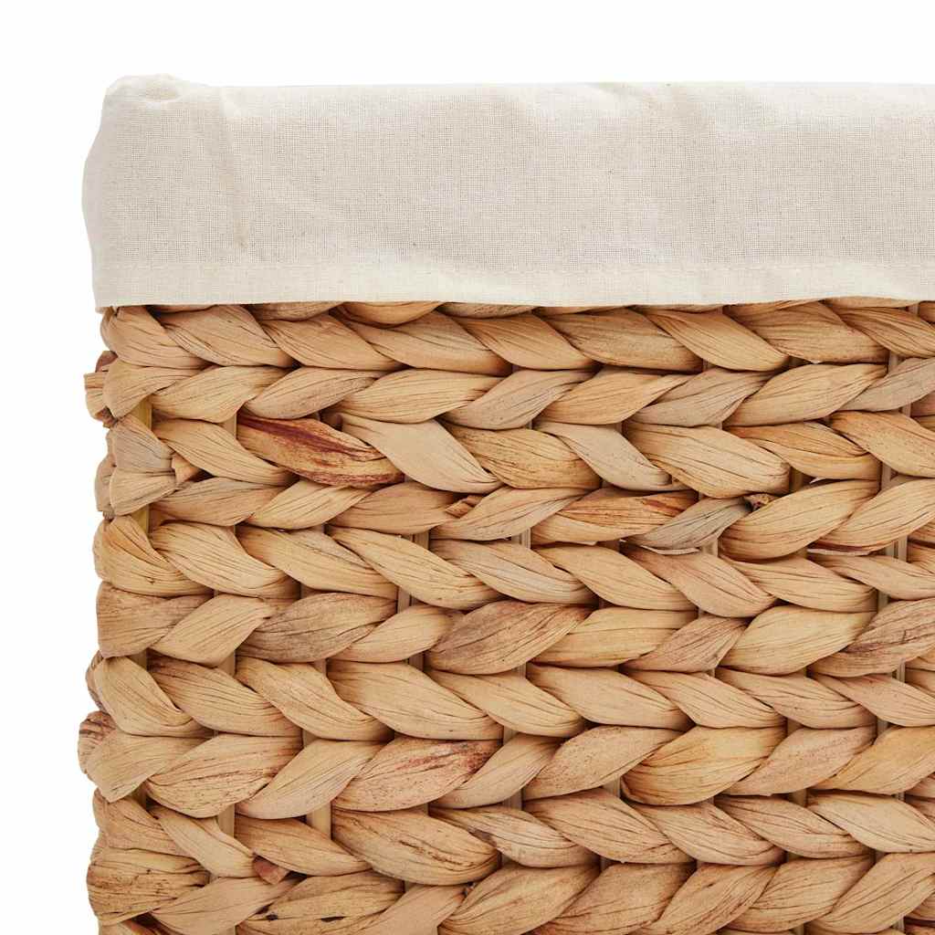 Opbevaringskurve 3 stk. Vandhyacint 35 x 30 x 25 cm Naturfarvet