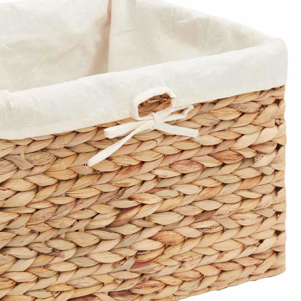 Opbevaringskurve 3 stk. Vandhyacint 35 x 30 x 25 cm Naturfarvet