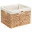 Opbevaringskurve 3 stk. Vandhyacint 35 x 30 x 25 cm Naturfarvet