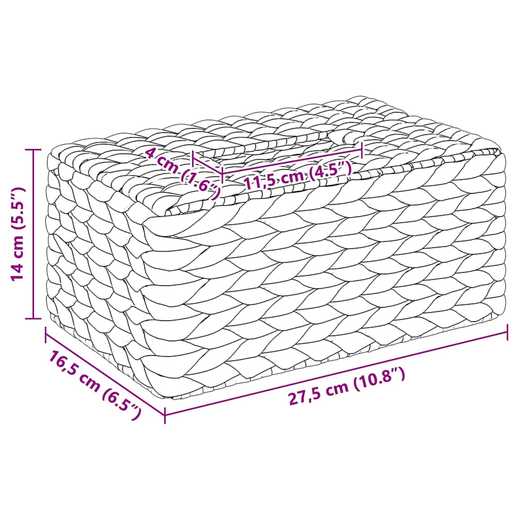 Tissue Box Covers 2 stk. Vandhyacint 27.5 x 16.5 x 14 cm
