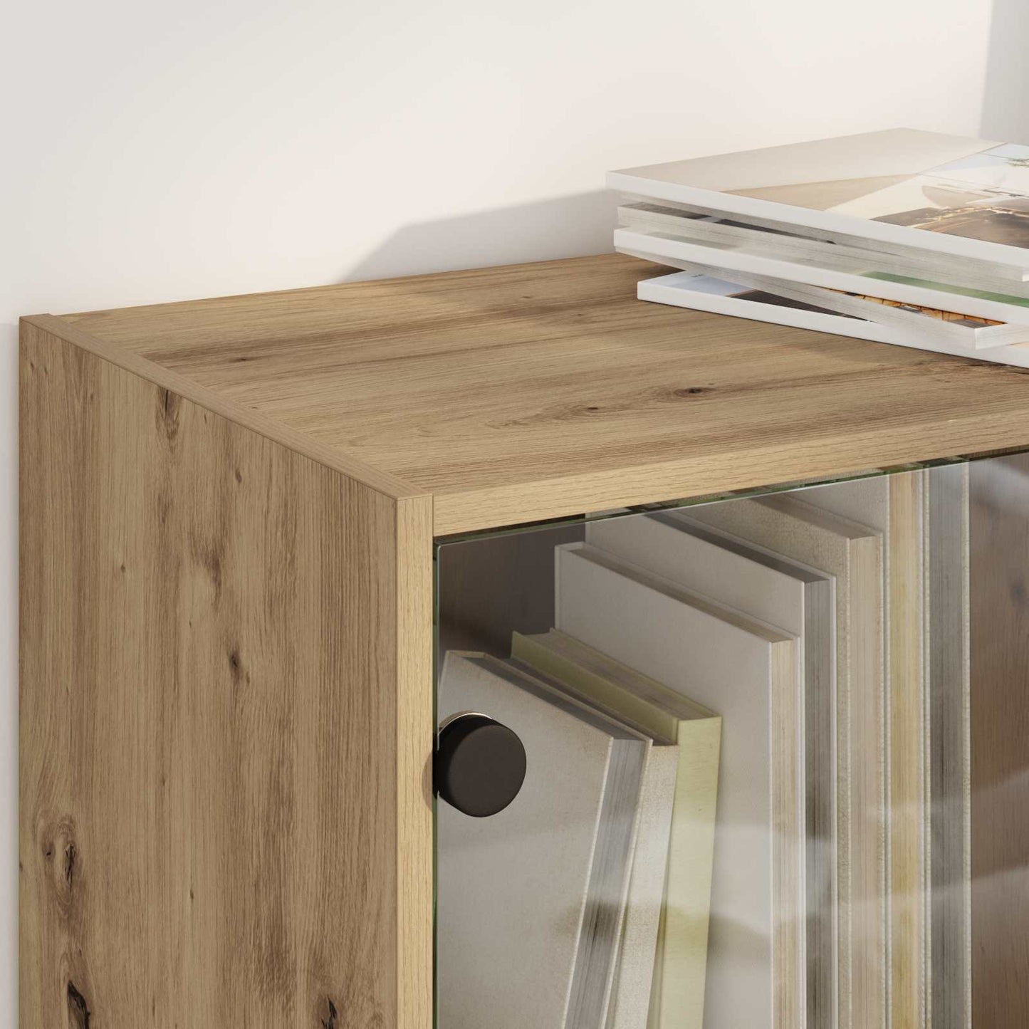 Highboard Artisan Egetræ 68 x 37 x 142 cm Konstrueret træ