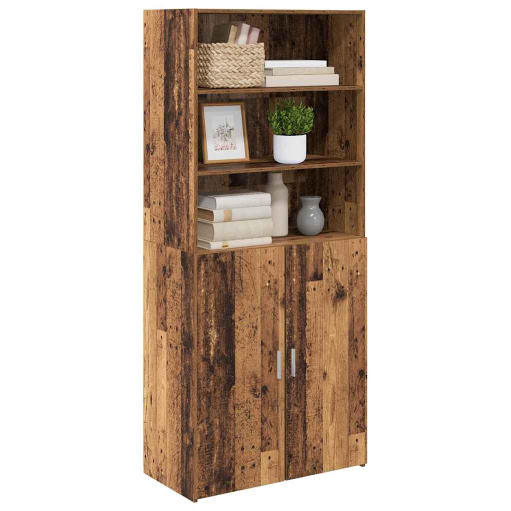 Highboard Gammelt træ 80 x 42,5 x 185 cm Konstrueret træ