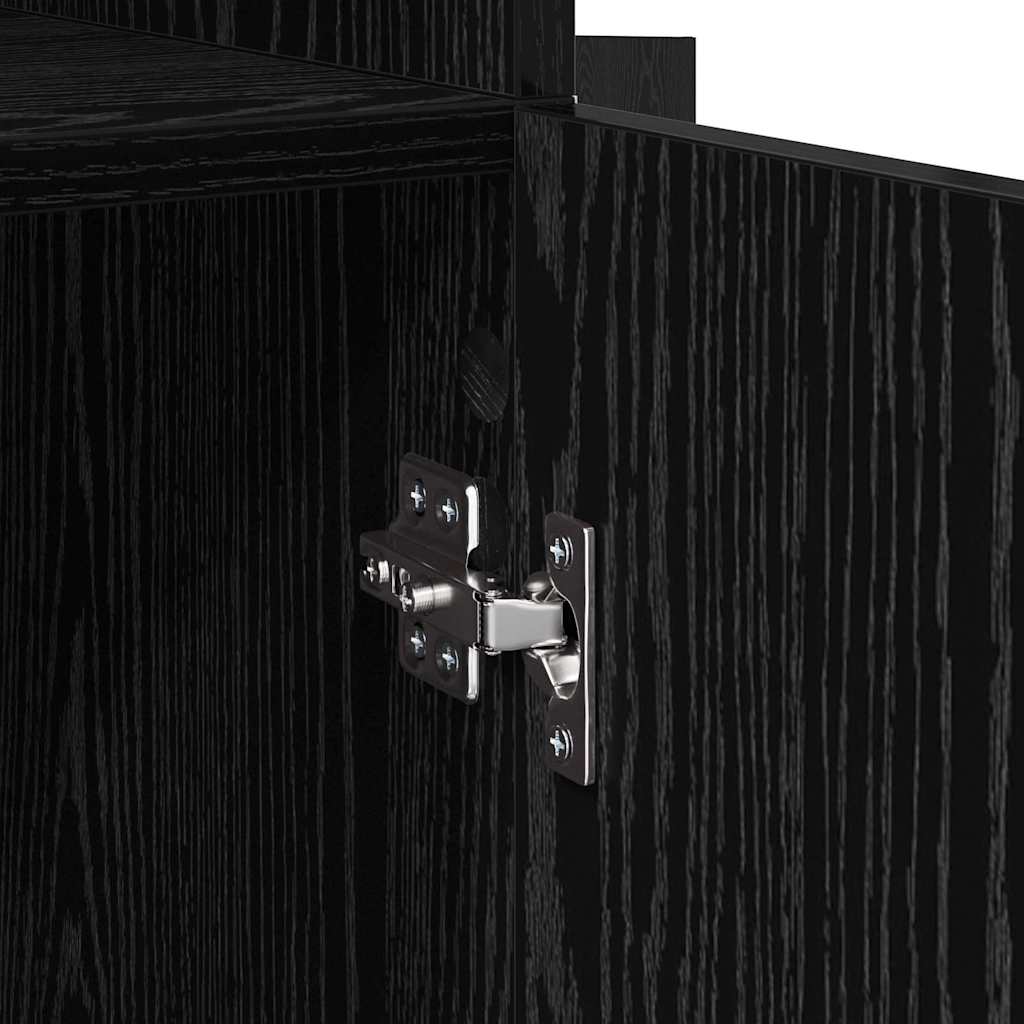 Highboard Sort eg 80 x 42,5 x 185 cm Konstrueret træ