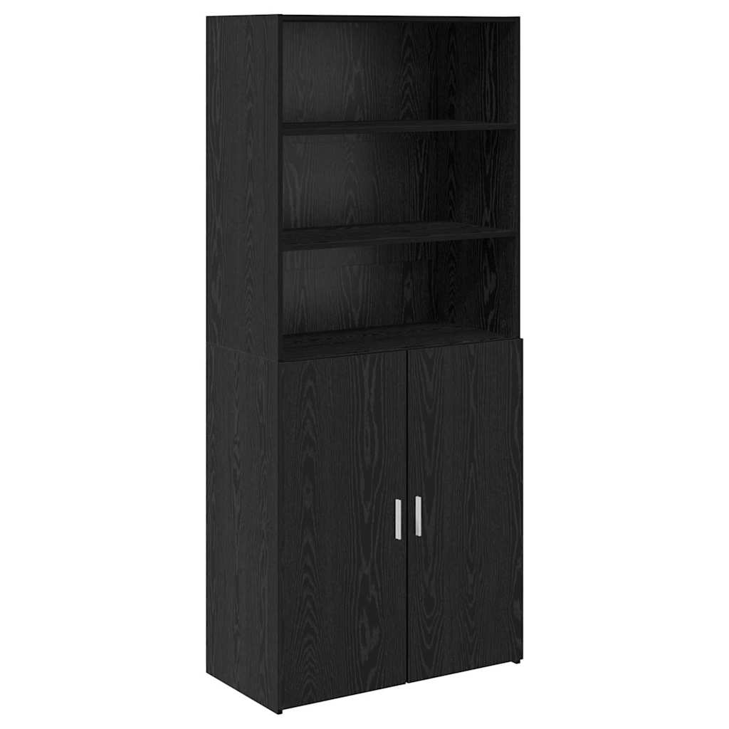 Highboard Sort eg 80 x 42,5 x 185 cm Konstrueret træ