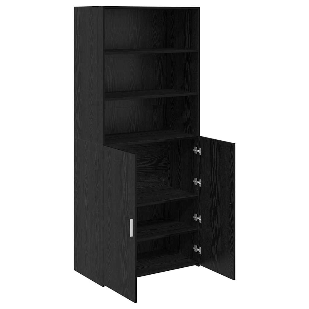 Highboard Sort eg 80 x 42,5 x 185 cm Konstrueret træ