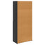 Highboard Sort eg 80 x 42,5 x 185 cm Konstrueret træ