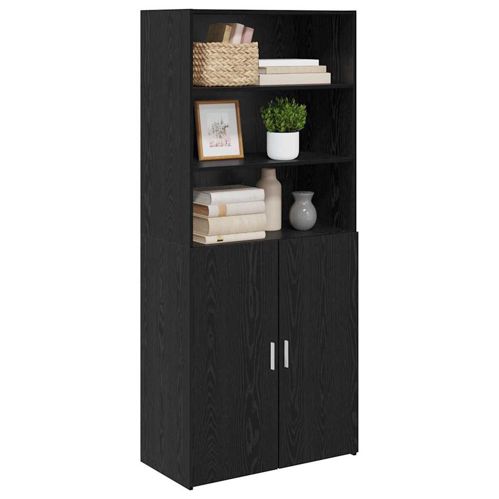 Highboard Sort eg 80 x 42,5 x 185 cm Konstrueret træ
