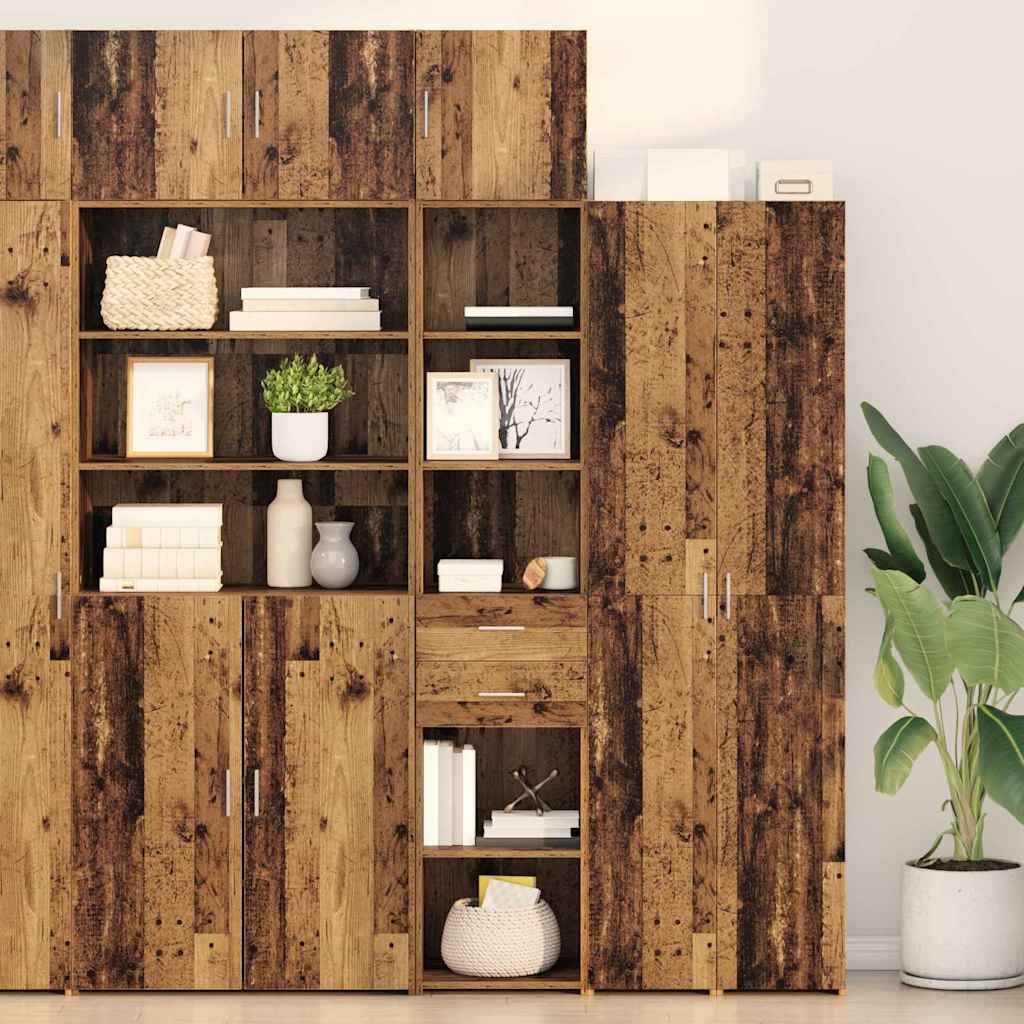 Highboard Gammelt træ 40 x 42,5 x 185 cm Konstrueret træ