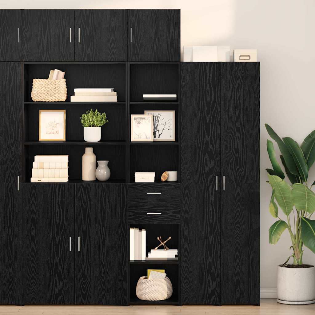 Highboard Sort eg 40 x 42,5 x 185 cm Konstrueret træ