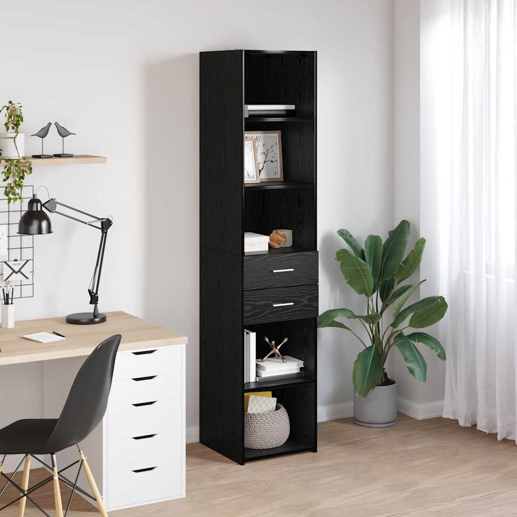 Highboard Sort eg 40 x 42,5 x 185 cm Konstrueret træ
