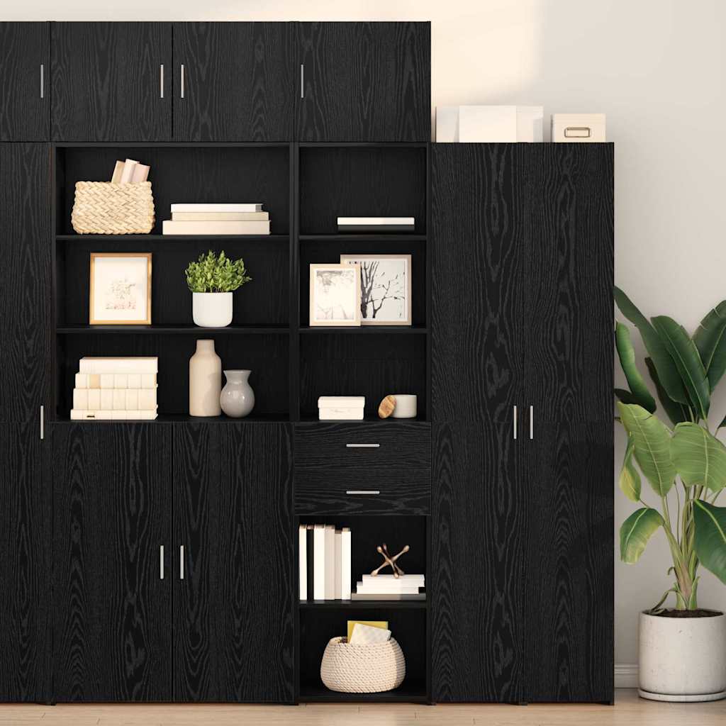 Highboard Sort eg 45 x 42,5 x 185 cm Konstrueret træ