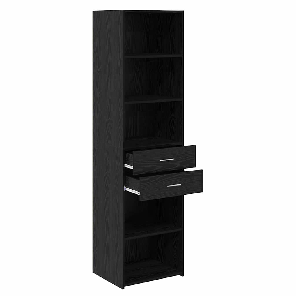Highboard Sort eg 50 x 42,5 x 185 cm Konstrueret træ