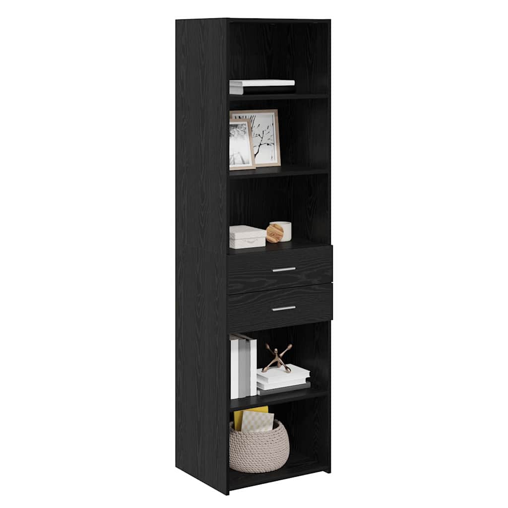 Highboard Sort eg 50 x 42,5 x 185 cm Konstrueret træ