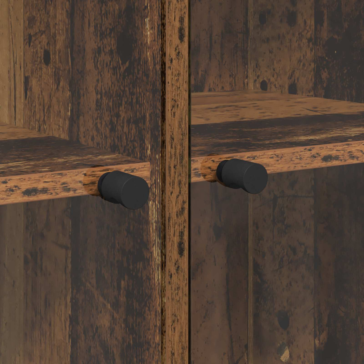Highboard 2 stk. Gammelt træ 68 x 37 x 142 cm Konstrueret træ