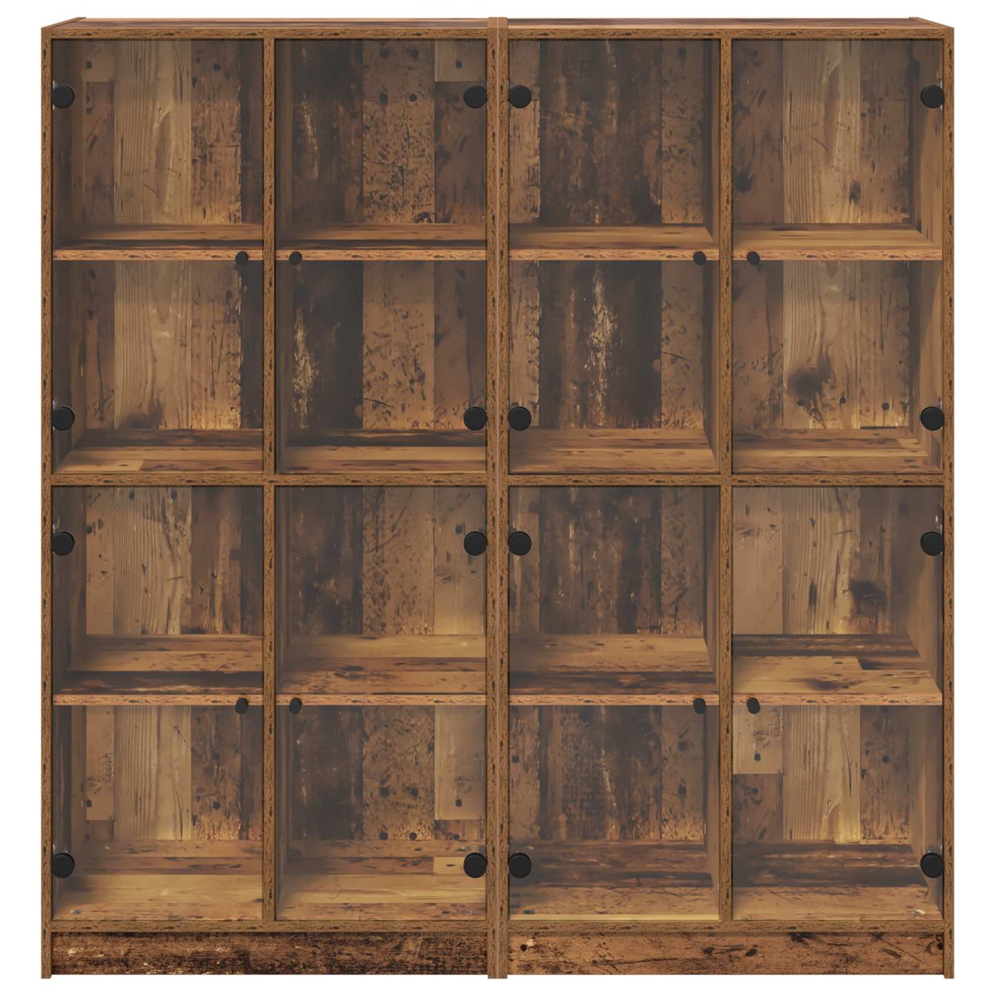 Highboard 2 stk. Gammelt træ 68 x 37 x 142 cm Konstrueret træ