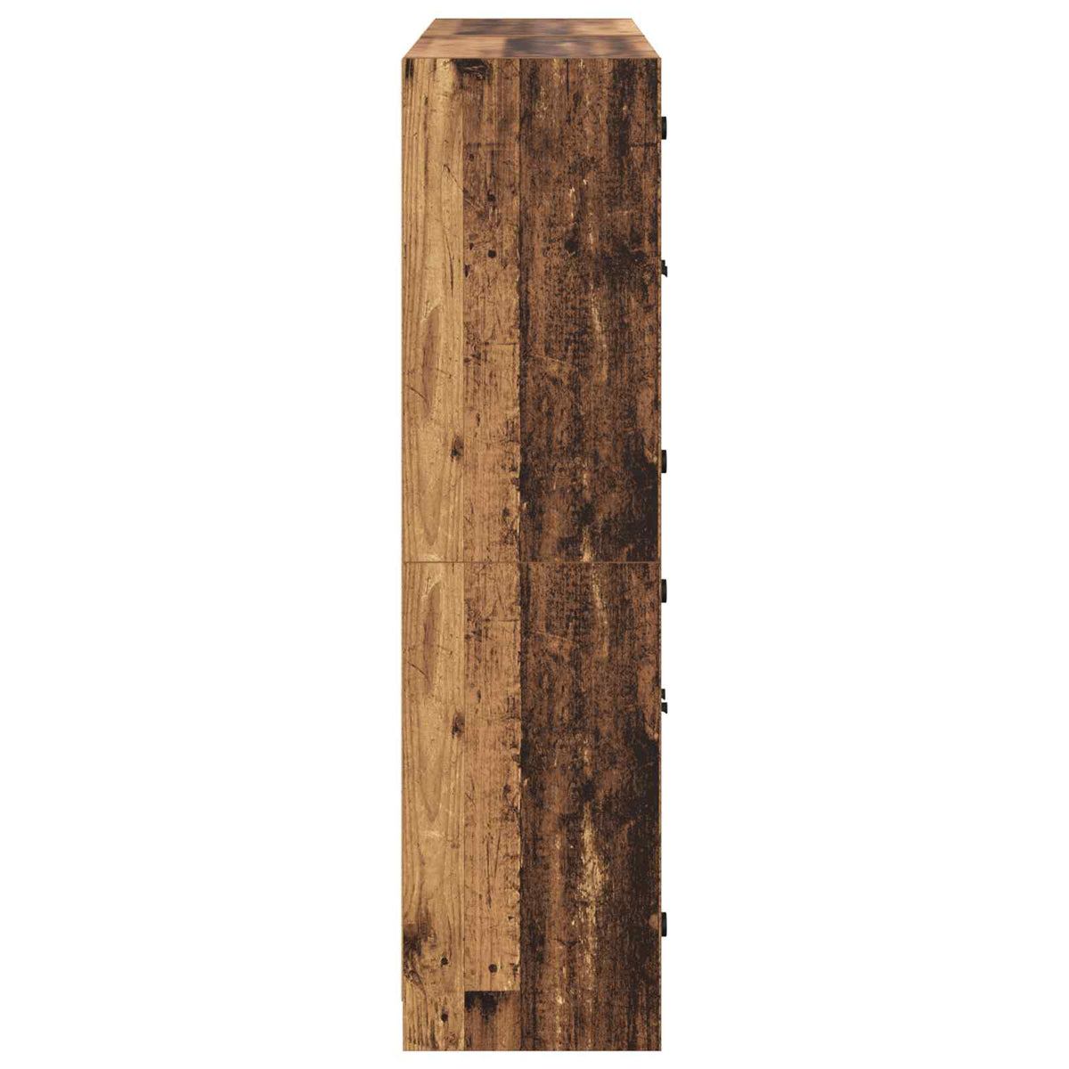 Highboard 2 stk. Gammelt træ 68 x 37 x 142 cm Konstrueret træ
