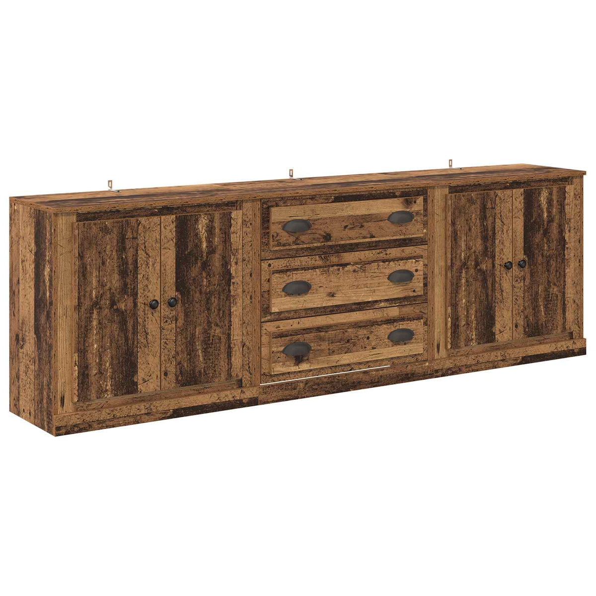 Sideboards 3 stk. Gammelt træ 210 x 35,5 x 67,5 cm