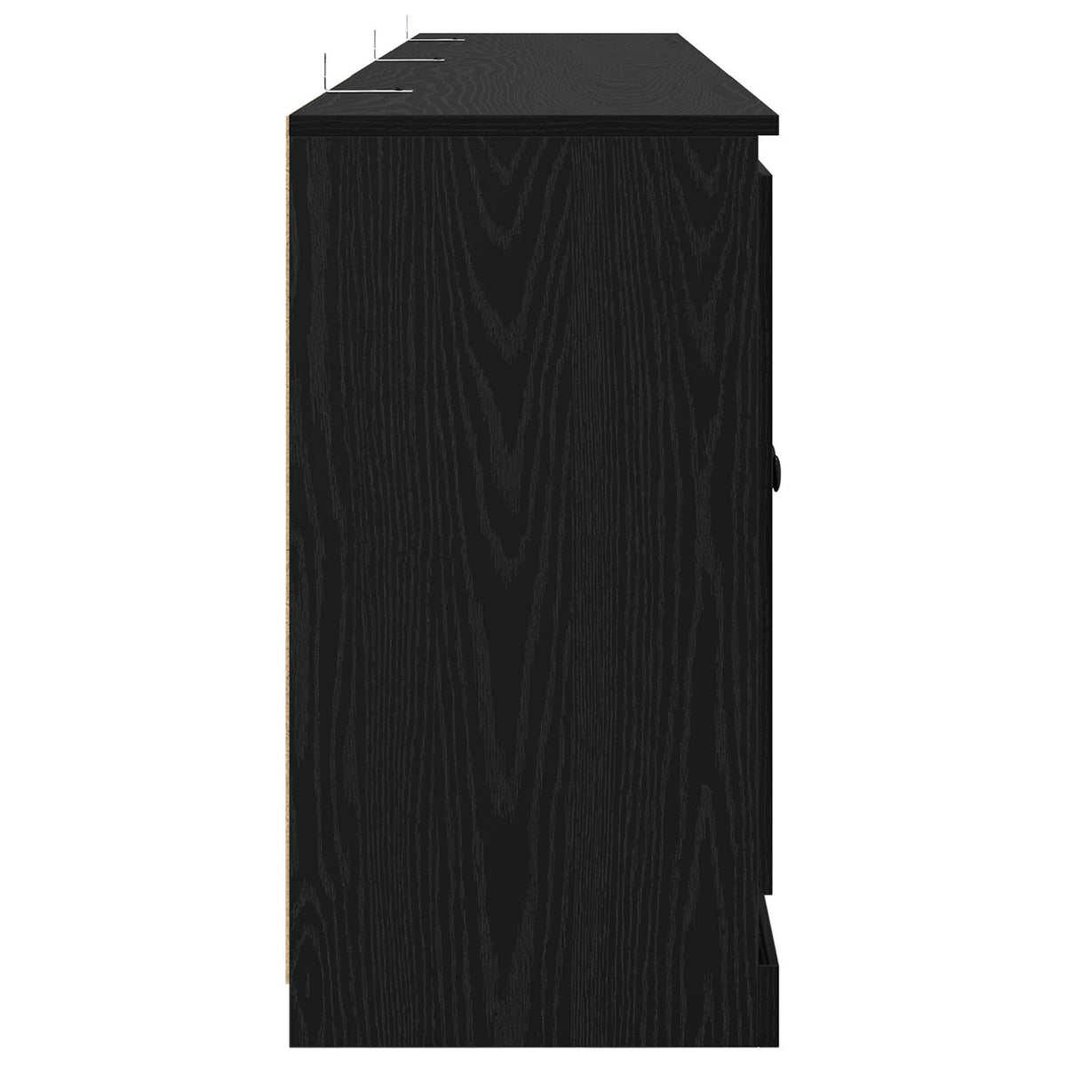 Sideboards 3 stk. Sort eg 210 x 35,5 x 67,5 cm Konstrueret træ