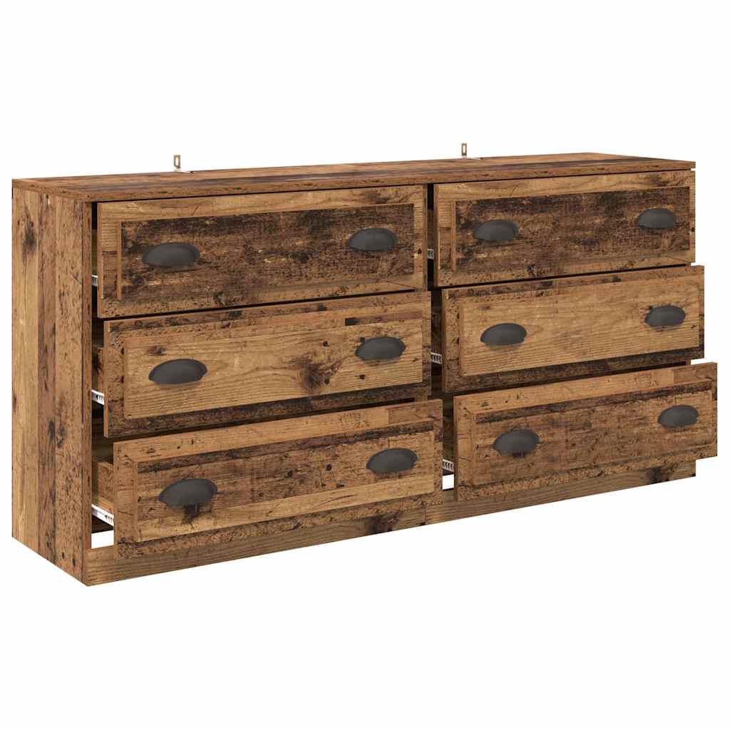 Sideboards 2 stk. Gammelt træ 70 x 35,5 x 67,5 cm