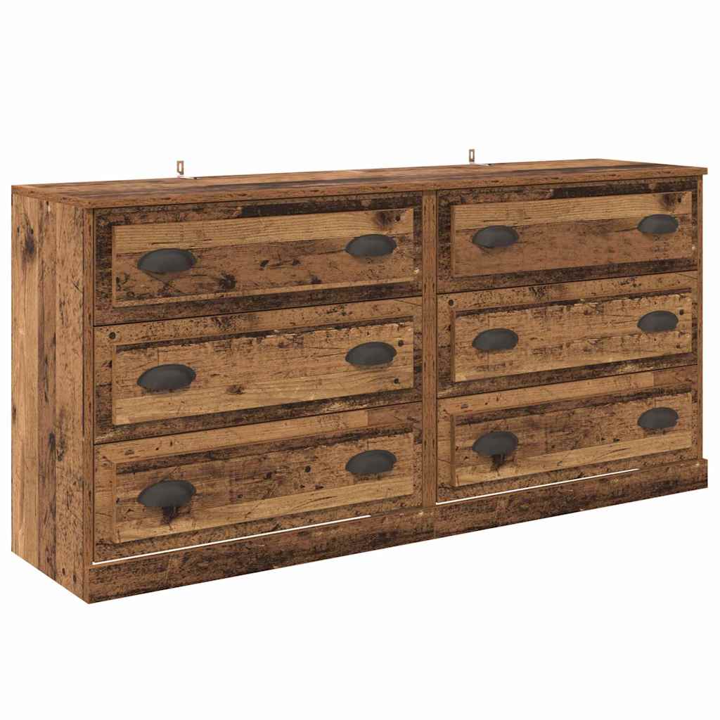 Sideboards 2 stk. Gammelt træ 70 x 35,5 x 67,5 cm