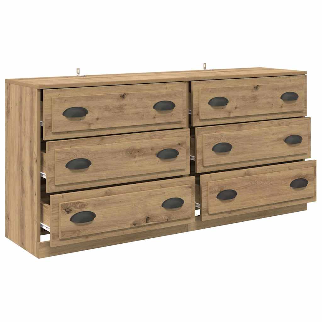 Sideboards 2 stk. Artisan Egetræ 70 x 35,5 x 67,5 cm