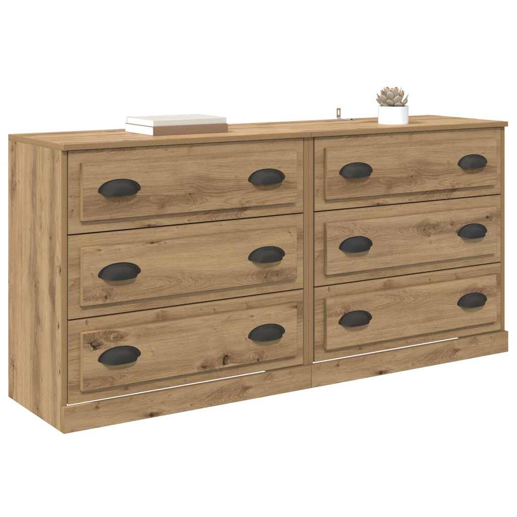 Sideboards 2 stk. Artisan Egetræ 70 x 35,5 x 67,5 cm