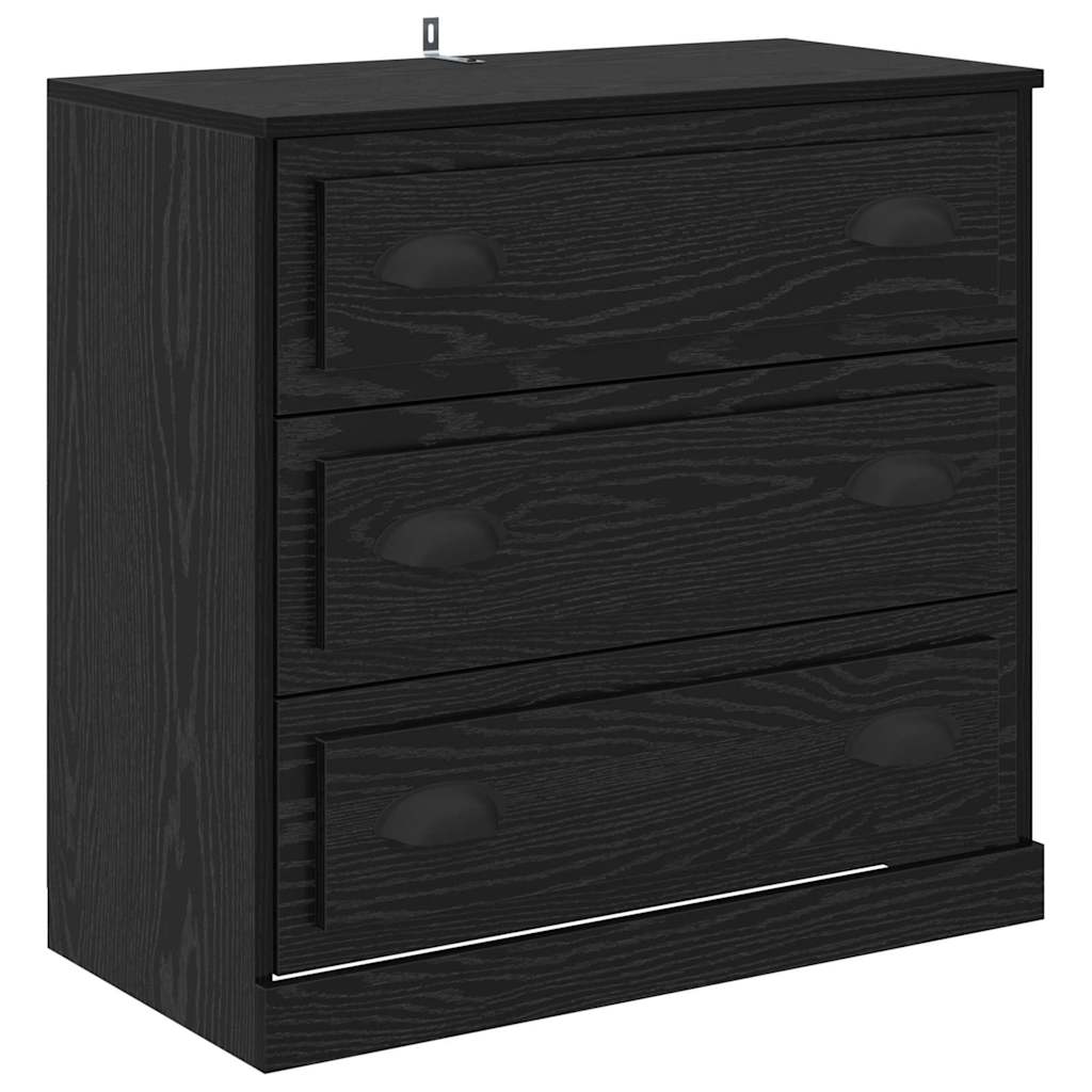 Sideboards 2 stk. Sort eg 70 x 35,5 x 67,5 cm Konstrueret træ