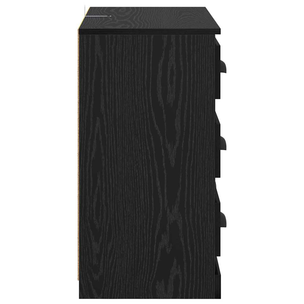 Sideboards 2 stk. Sort eg 70 x 35,5 x 67,5 cm Konstrueret træ