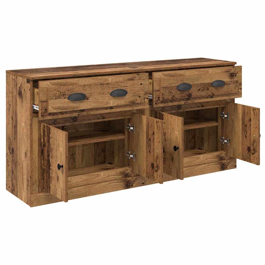 Sideboards 2 stk. Gammelt træ 70 x 35,5 x 67,5 cm