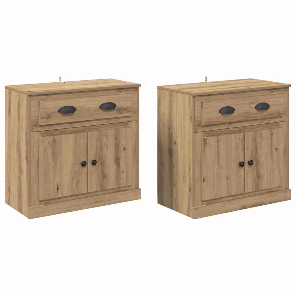 Sideboards 2 stk. Artisan Egetræ 70 x 35,5 x 67,5 cm