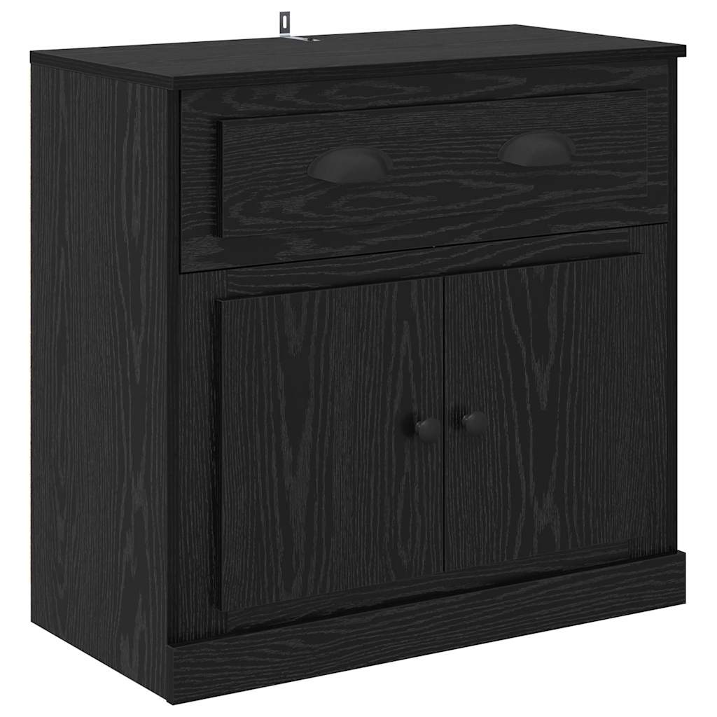 Sideboards 2 stk. Sort eg 70 x 35,5 x 67,5 cm Konstrueret træ