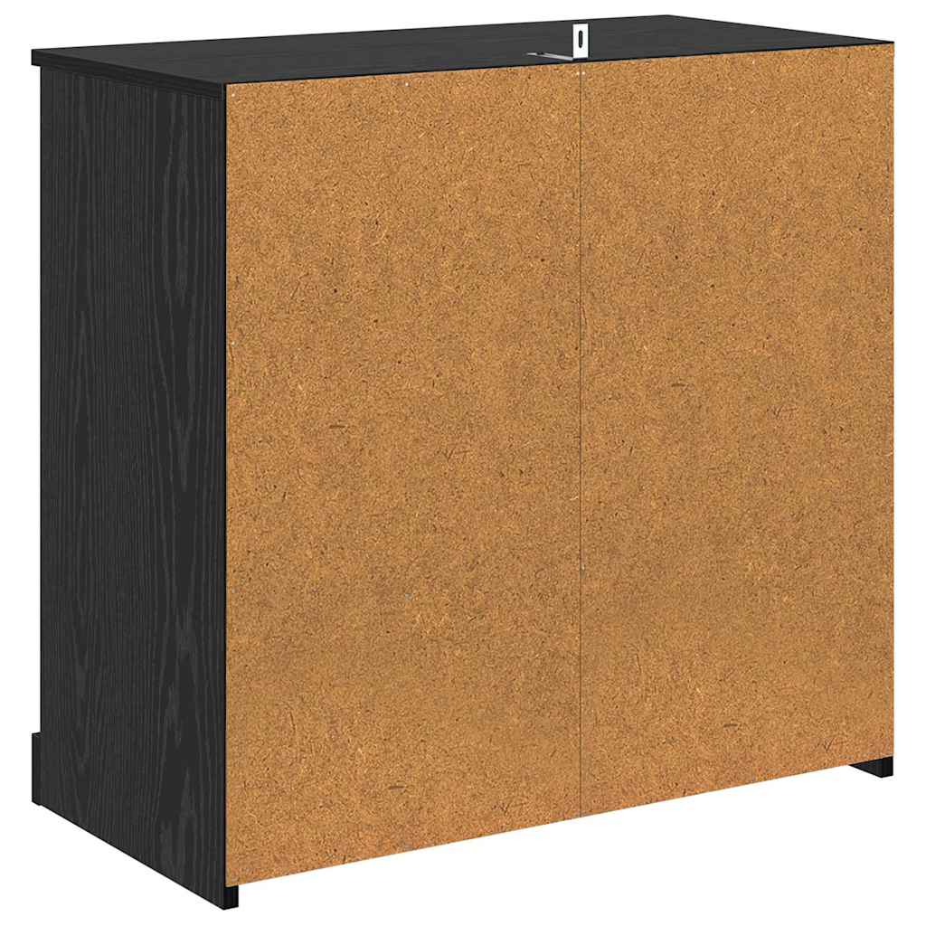 Sideboards 2 stk. Sort eg 70 x 35,5 x 67,5 cm Konstrueret træ