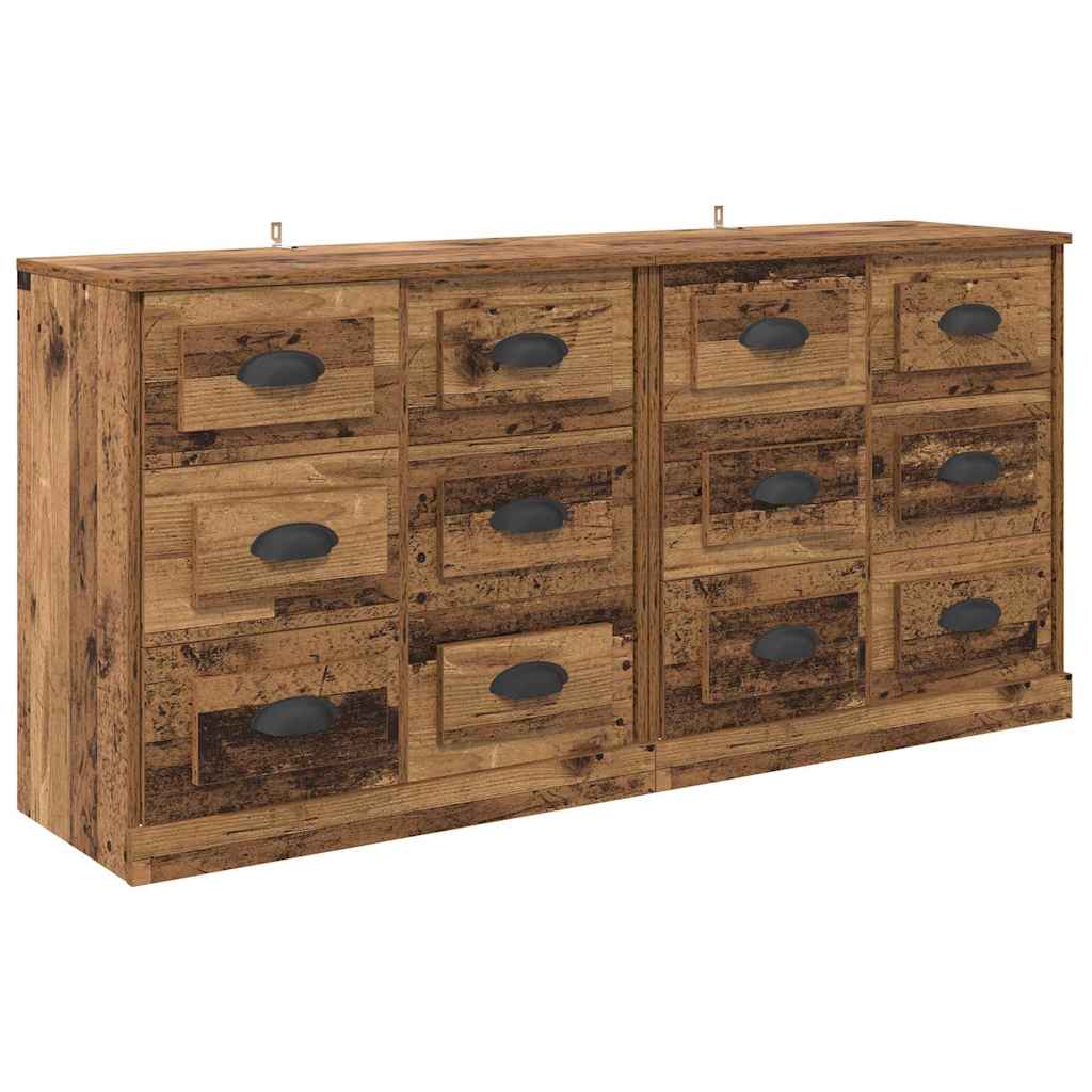 Sideboards 2 stk. Gammelt træ 70 x 35,5 x 67,5 cm